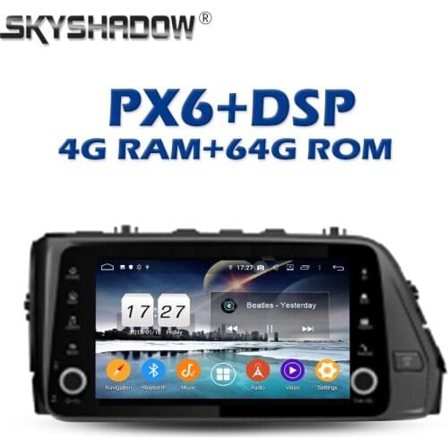 720P PX6 Car DVD Player DSP TDA7851 IPS Android 10.0 4GB + 64GB For Hyundai Verna 2017 2018 AHD GPS Map RDS Radio Wifi Bluetooth