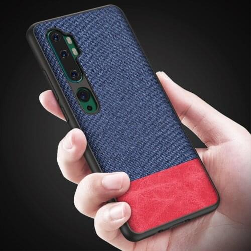 For Xiaomi Mi Note 10 Pro Case Soft Silicone edge+Hard Cloth texture protective Back Cover Case for xiaomi mi CC9 Pro note10