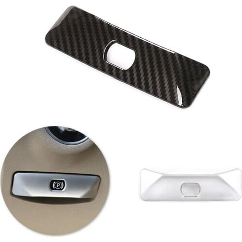 For Mercedes Benz C Class W204 2008 - 2014 Car Interior Center Control P Button Brake Switch Carbon Fiber Texture Cover Decor