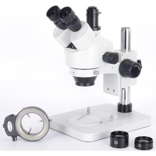 Hayear trinocular stereo microscope Simul-focal trinocular microscope 3.5X-90X/ microscope eyepiece 0.5X Objective barlow lens