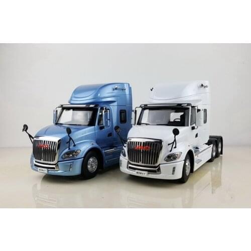 Collectible Alloy Model Gift 1:24 Scale JAC GALLOP V7 American long Truck Tractor Trailer Vehicles DieCast Toy Model Decoration