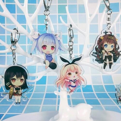 Kantai Collection Hibiki Yamato key ring key chain Kan Colle llaveros para hombre bag charm
