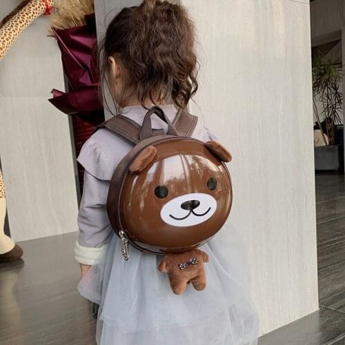 Cartoon Cute Childrens School Bag Animal Fox Cub Frog PVC Kindergarten Boy Girl Baby Backpack Anti-lost Egg Shell Backpack
