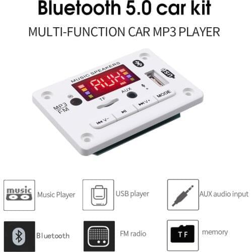 Kebidu Bluetooth MP3 Decoding Board Module V5.0 MP3 Player Speaker Wireless USB TF Card Slot / USB / FM / Remote for Car Kit