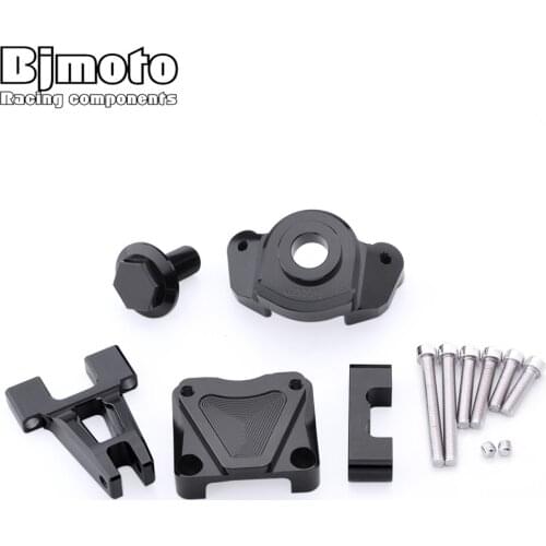 BJMOTO Motorcycles Adjustable Steering Stabilize Damper Bracket Mount Support Kit For Kawasaki Ninja 300 13-15 Ninja 250R 08-14