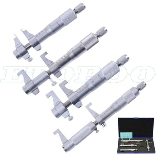 4Pcs/lot Inside Micrometer Set 5-30mm 25-50mm 50-75mm 75-100mm Metric Carbide Ratchet Screw Gauge Micrometers Measuring Tools