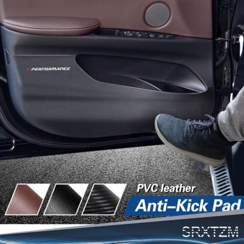 SRXTZM 4pcs PVC Leather Car Door Anti kick Sticker Door Protection Side Edge film For BMW F15 F16 F25 F26 E84 E70 Accessories