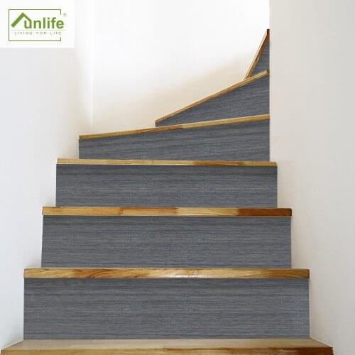 Funlife® Dark Oak Anti-Slip Stairway Stickers Easy to Clean Removable Decor Home Peel Stick Bathroom Living Room Floor Stickers