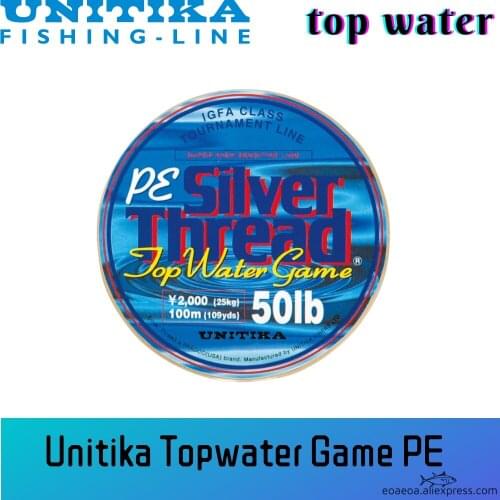 NEW UNITIKA JAPAN Silver Thread Top Water Game 150m PE Braided Wire Drag 40LB-60LB Saltwater Fishing Lines