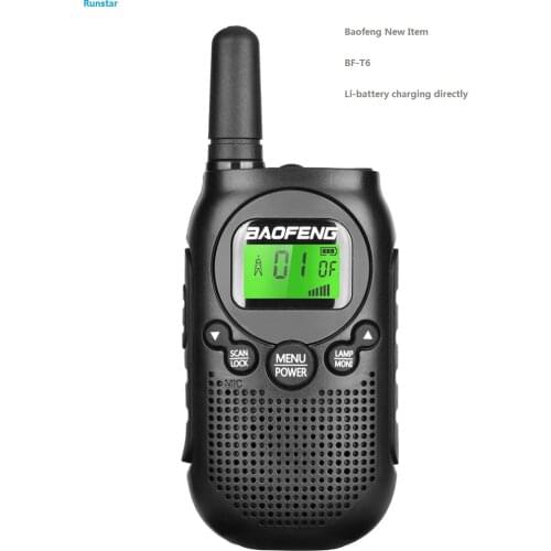 New item Baofeng BF-T6 Mini Wiress Walkie Talkie UHF Handheld Two Way Radio station Communicator Transceiver For hotel barbers
