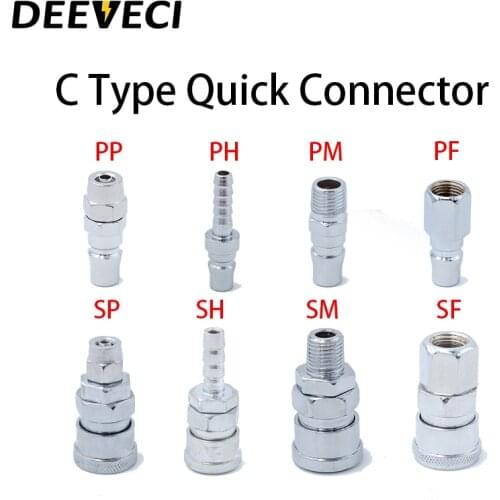Pneumatic fitting C type Quick connector High pressure coupling PP20 SP20 PF20 SF20 PH20 SH20 PM20 SM20 Air compressor connector