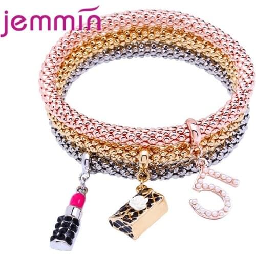 High Quality 925 Sterling Silver Chain Bracelets Fine Jewelry Fit European Friendship Rhinestone Charm Bracelet For Women