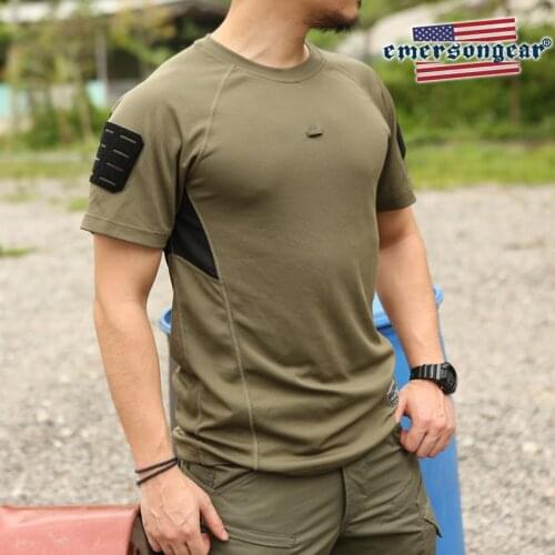Emersongear Blue Label Mens Shirt Training Quick Dry Stretched Shirt Outdoor Sports Hunting Climbing Cycling Gym Tops