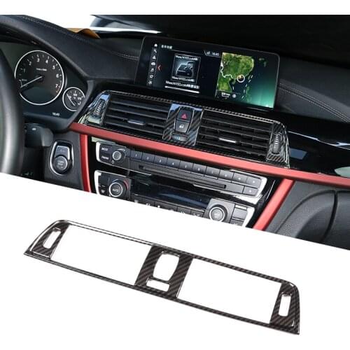 Carbon Fiber Style For BMW 3 Series F30 2013-2018 ABS Plastic Air Conditioning Vent Frame Trim Accessories