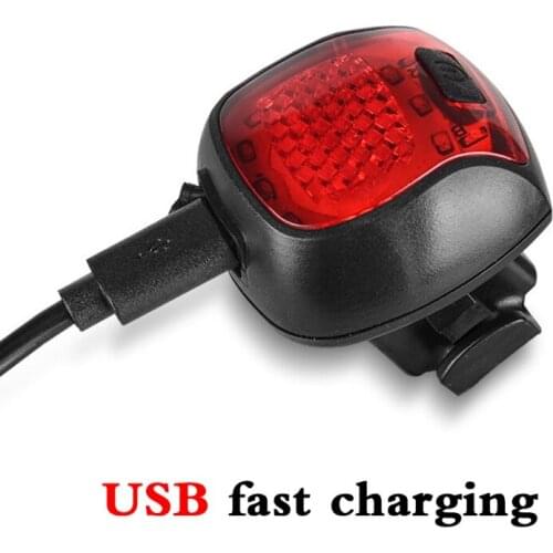Bike Bicycle Taillight Waterproof Riding Rear Light USB Led Chargeable Mountain Bike Headlight Cycling Light Tail-lamp Light