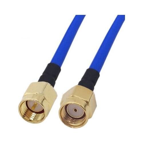 SMA Male Plug to RP-SMA Male RG405 086" RF Coaxial Jumper Cable Blue