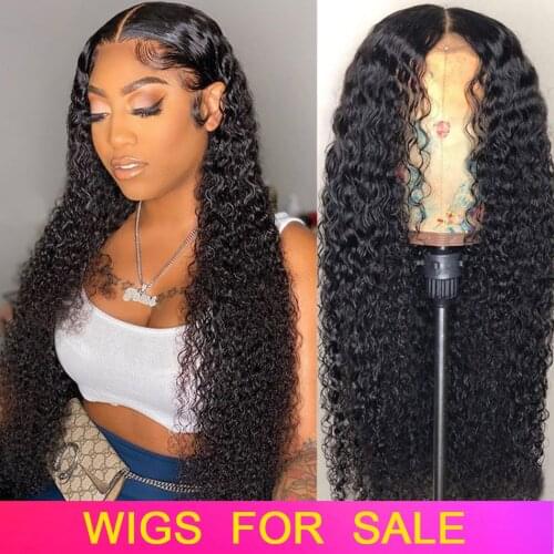 Curly Human Hair Lace Front Wigs Brazilian Curly Lace Frontal Wig T Part Remy Pre Plucked Wigs For Black Women Alipanda Hair
