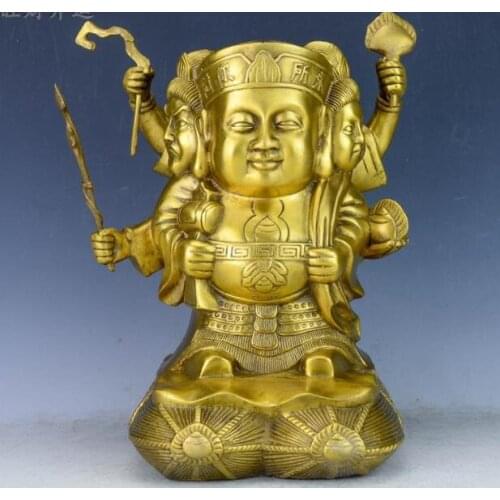 YM 1019 Pure copper Japan God of wealth, black God, God of wealth, furnishings