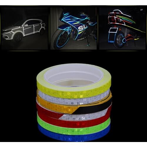 Bicycle Reflective Stickers Motorcycle Reflector Security Wheel Rim Decal Tape