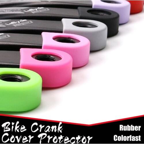 2 PCS Bike Crank Cover Protector Silica Gel BIcycle Race Crank Boot Protectors Crankset Protective Case