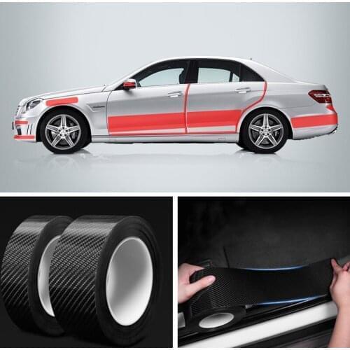 2@#Car Sticker Protector Anti-Collision Car Door Edge Protective Carbon Fiber Car Door Sill Sticker Scratch Proof Moulding Strip