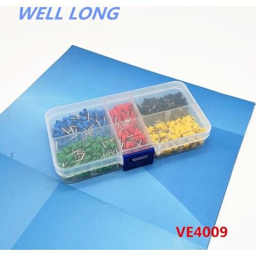 200pcs/lot Bootlace cooper Ferrules kit set Wire Copper Crimp Connector Insulated Cord Pin End Terminal VE4009