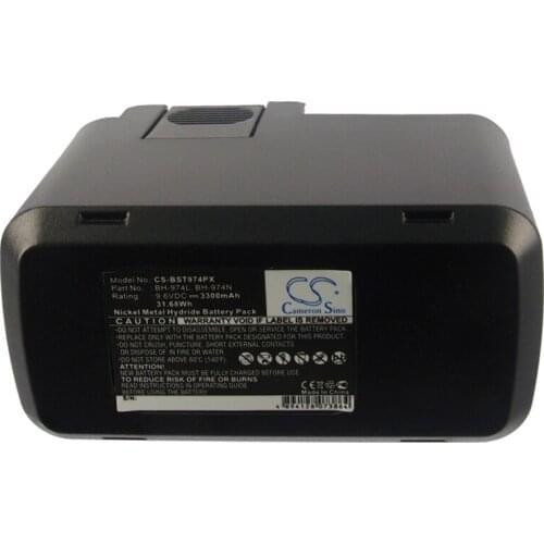 Cameron Sino Battery for 2 607 335 035 BAT001 BH-974 BH-974 0702 300 796 fits ABS 96 M-2 Power Tools Replacement battery 3300mAh