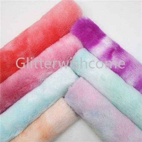 Glitterwishcome 21X29CM A4 Size Rainbow Fur Fabric Sheets for Bows, GM481A