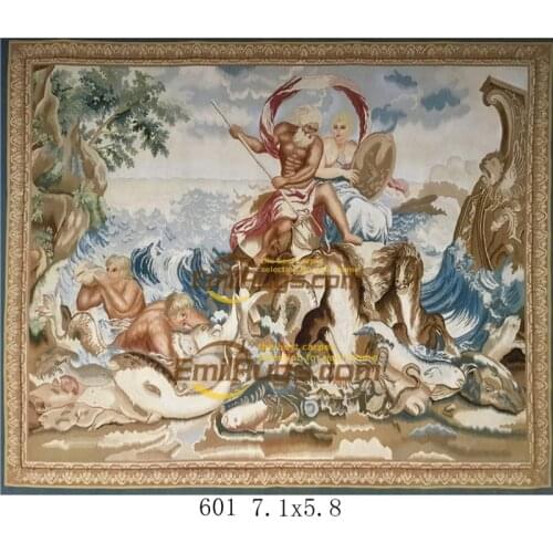 Bohemian tapestriesAubusson Tapestry Exquisite Runner Room Handmade Hanging Wall Tapestry Macrame The Great Wave