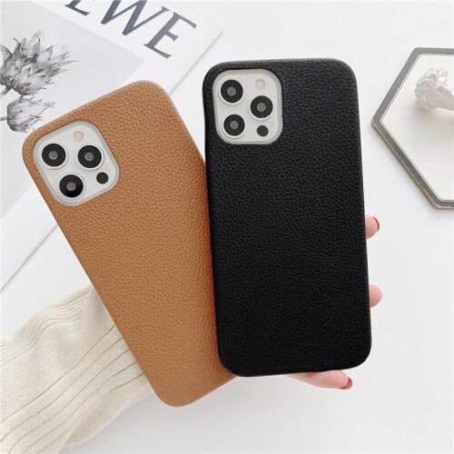 High Qulity Solid Color Soft PU Pattern Phone Case For iPhone 11 12 Pro X XR XS Max 7 8 Plus SE 2020 Shockproof Soft PU Cover