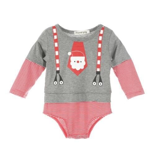 Baby Boys Girls Long Sleeve Christmas Jumpsuit Long Sleeve Romper Xmas Clothes Size 0-18M