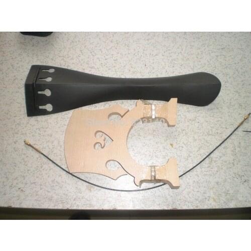 Double Bass Tail piece(Aluminum alloy) with Adjustable Bass Bridge & Tail gut 3/4