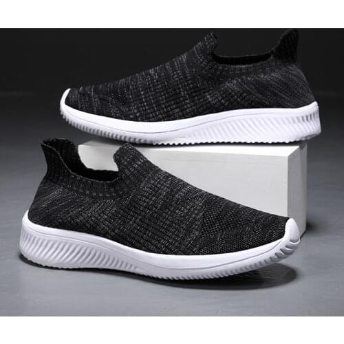 Slip-On Men Shoes Lightweight Soft Comfortable Walking Sneakers Casual Shoes Male Loafers Big Size 39-46