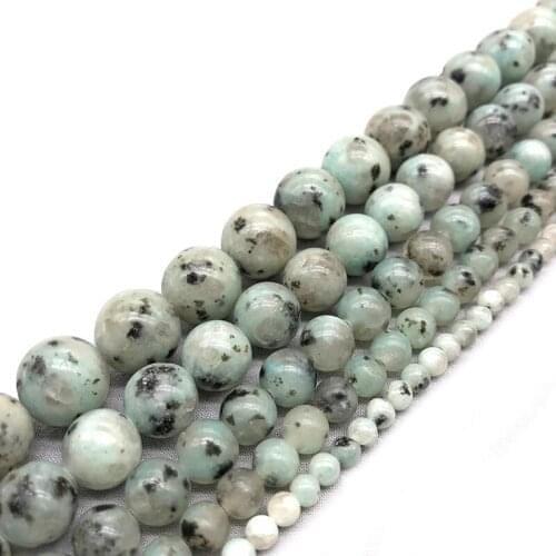 Natural Blue Spot Stone Beads Minerals Round Loose Beads For Jewelry Making Diy Bracelet Spacer Beads 4 6 8 10 12mm 15inches
