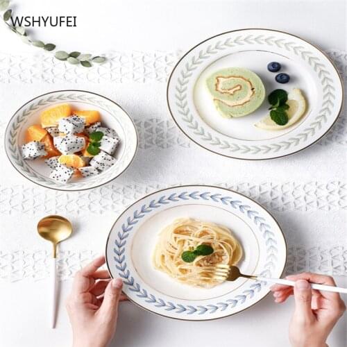Small fresh ceramic tableware exquisite breakfast set exquisite small fresh household oatmeal milk cup dessert salad plate