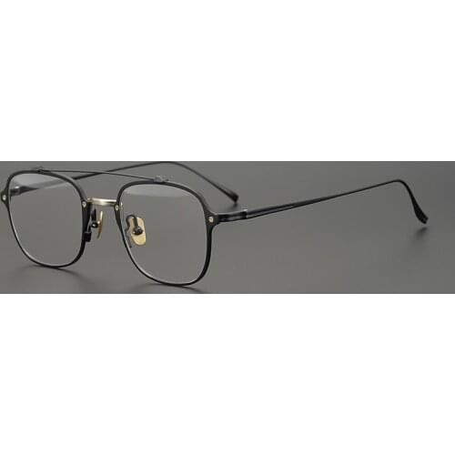 Pure Titanium Square Glasses Frame Men Vintage Luxury Brand Prescription Myopia Optical Eyeglasses Frame Women Pilot Eyewear