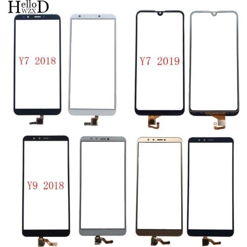 Touch Screen For HuaWei Y7 2018 Y7 Prime 2018 Y7 2019 Y9 2018 Digitizer Panel Front Glass 3M GLue Wipes