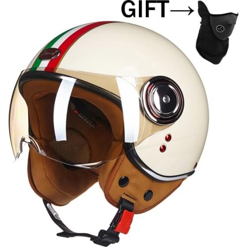 Spring Fall Men Women Motorcycle Chopper 3/4 Open Face Vintage Helmet Casque Casco Capacete Moto Scooter Motorbike