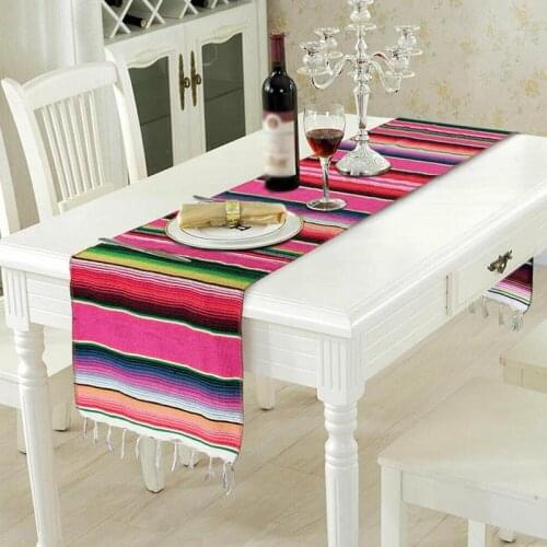 Home Decorative Table Runner Cotton Tablecloth Rectangular Dining Table Cover 35*215 CM Textile Tablecloths Mexican Style