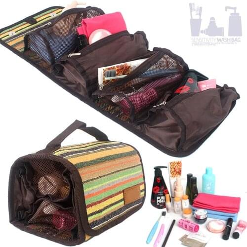 Outdoor Camping Portable Wash Bag for Travel Cosmetic Bag Ethnic Style Finishing Storage Bag Hanging Fashion Handbag