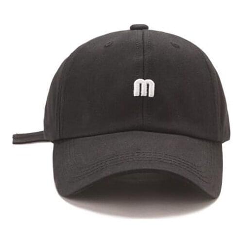 Weishang012 New Womens Cotton Baseball Caps M letter Embroidery Man Dad Fitted Hat Adult Unisex Snapbacks Bone Gorros