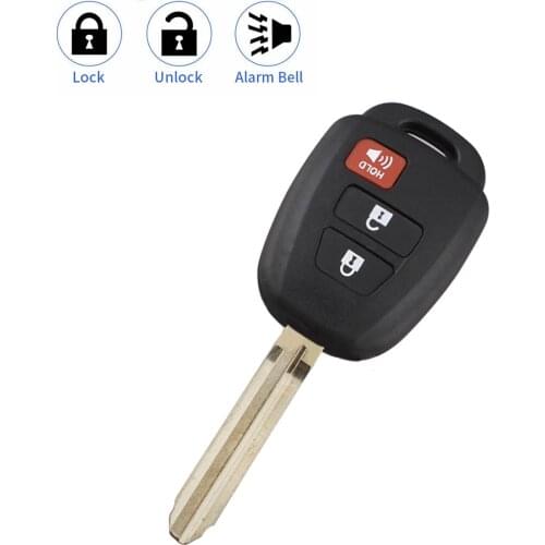 Replacement Remote Key With H Chip For Toyota RAV4 Highlander 2013 2014 2015 2016 2017 2018 FCC ID: HYQ12BDM TOY43 Blade 314.4Hz