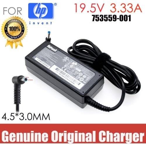 Original 19.5V 3.33A 65W AC adapter laptop charger For HP Pavilion 15-ak003 15-P074TX P075TX P098TX 240 246 G1/G2/G3/G4 TPN-C117