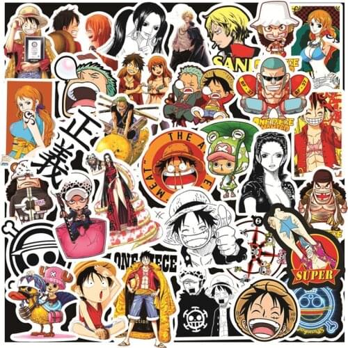 10/30/50PCS Anime Luffy Graffiti Sticker Waterproof Car Motorcycle Trolley Case Skateboard Computer Laptop Luggage Stickers