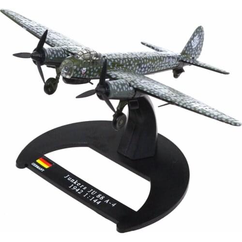 15523 Diecast Military - Aircraft 1:144 Models Die cast Airplane Collection Gift Junkers Ju-88A4 Plane Toy Model for Collection
