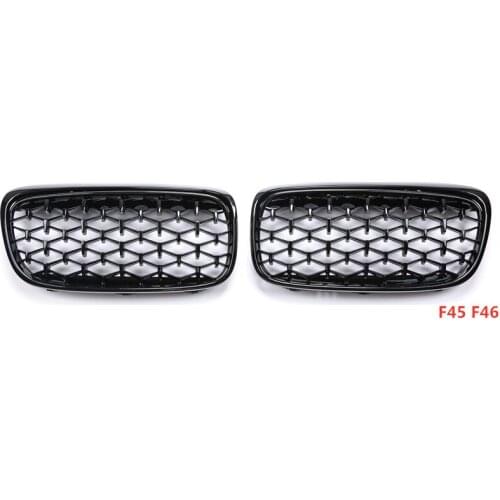 2014-2016 One Pair Diamond Star Style Front Kidney Grille Bumper For BMW 2 Series F45 F46 216i 218i 220i 225i Mesh Grill
