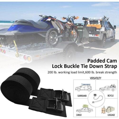 2x Tie Down Straps Belt Luggage Bag Rope Tensioner Car Roof Rack Cargo Kayak Carrier Strap Ratchet Belt Surfboard Lashing Strap