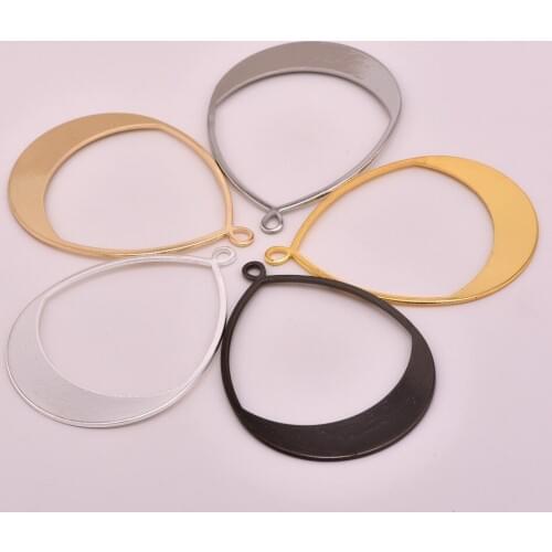 3pcs ZHU RU 49.5*36mm Water drop shape Oval racquet silhouette Charms fit Women Charm arring Bracelets Jewelry Family Gift