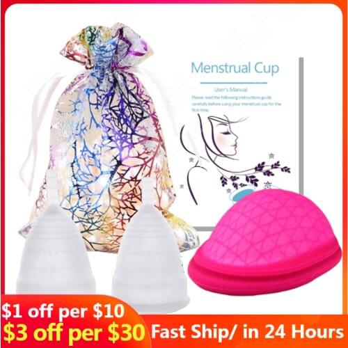 4PCS/SET new copa menstrual Reusable Disc Flat-fit Design Extra-Thin Sterilizing Silicone Menstrual Disk Tampon/Pad Alternative
