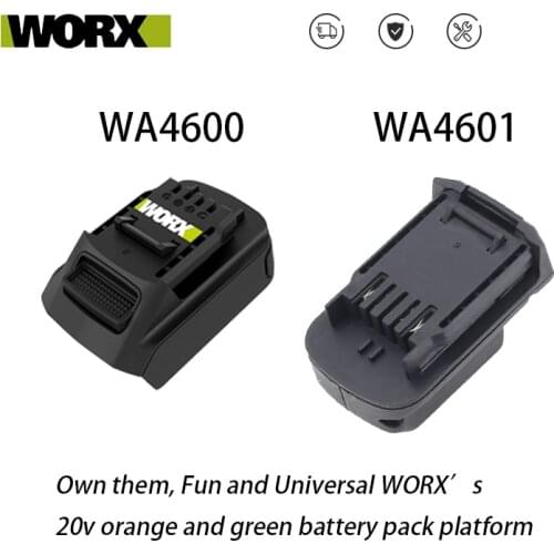 WORX 20V Lithium Battery Converter Adapter WA4600 WA4601 Between 20v Green and Orange Platform